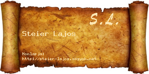 Steier Lajos névjegykártya